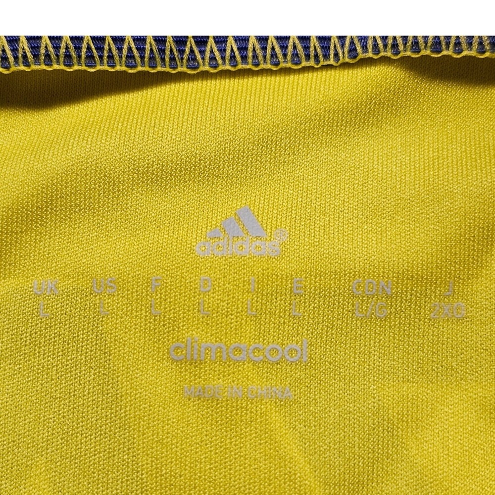 Chelsea 2014-15 Away FC Eden Hazard Jersey Men L Yellow Adidas Samsung Climacool - Picture 6 of 11
